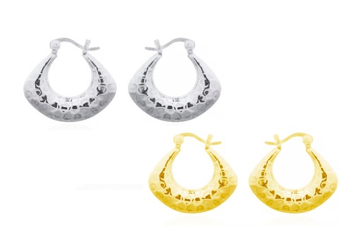 Sterling silver "u" hoop earring