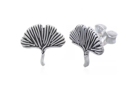 Pendiente plata 925 gingko