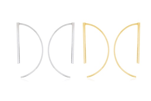 Pendiente plata 925 barra 24x1.5mm