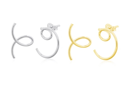 Sterling silver loop earring