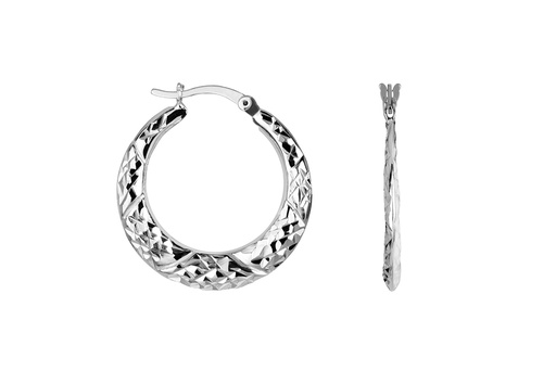 [17567EDCPL] Pendiente plata 925 aro de estampación