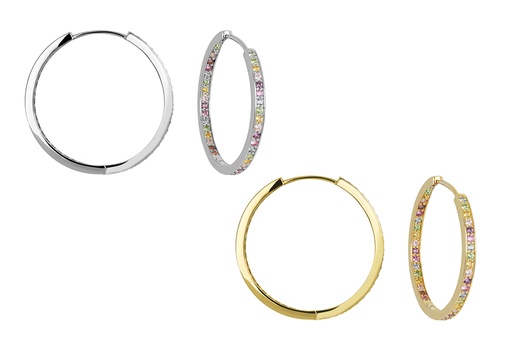 Pendiente plata 925 aro 3mm