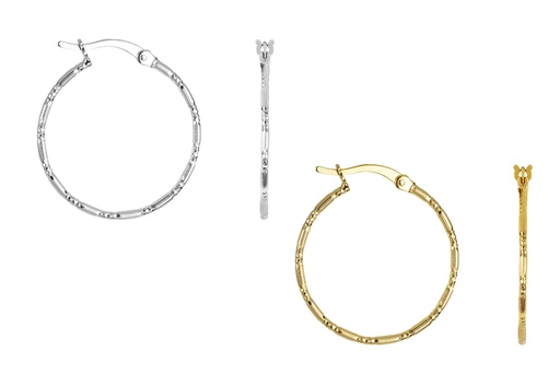 Sterling silver hoop earring