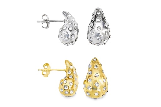 Sterling silver zirconia drop earring