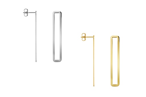 Pendiente plata 925 rectangular