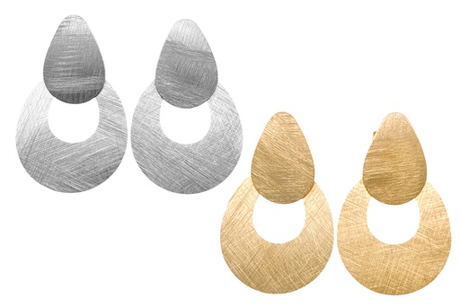 Sterling silver two different drops earring