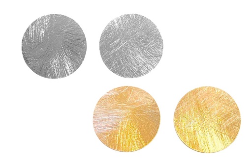 Sterling silver flat circle earring