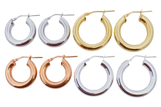 Sterling silver hoop earrings 4mm