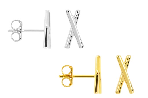 Sterling silver with two sticks earring