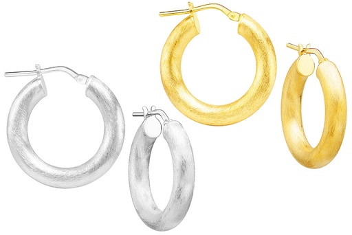 Pendiente aro plata 925 4mm