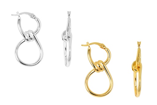 Sterling silver infinity earring