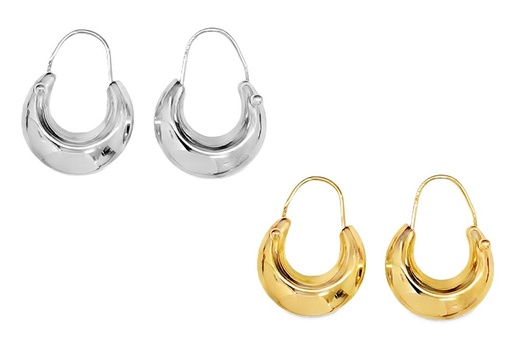 Sterling silver thai hoop earring