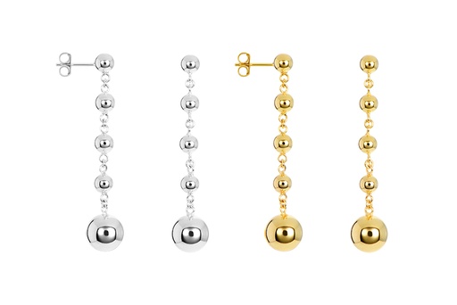 Sterling silver mixed balls earring
