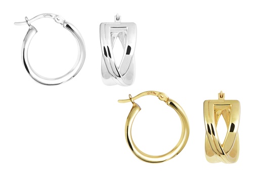 Pendiente plata 925 cruzado