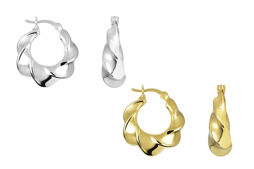 Sterling silver hoop earring