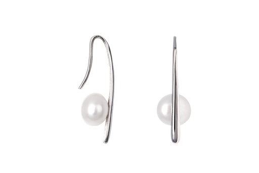 [18051EPBLRD] Sterling silver pearl earring