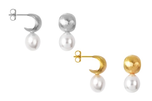 Sterling silver 8mm pearl earring