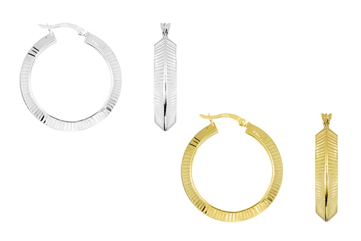 Sterling silver hoop earring