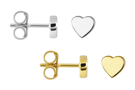 Sterling silver mini heart earring