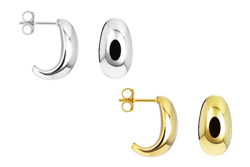 Sterling silver electroform earring