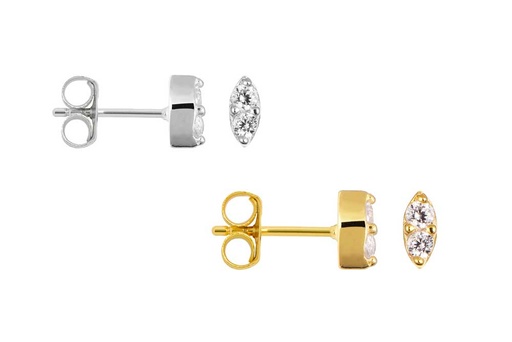 Sterling silver zirconia earring