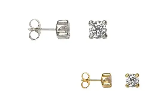 Pendiente plata 925 cz 4 grapas