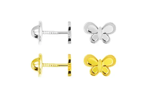 Sterling silver butterfly earring