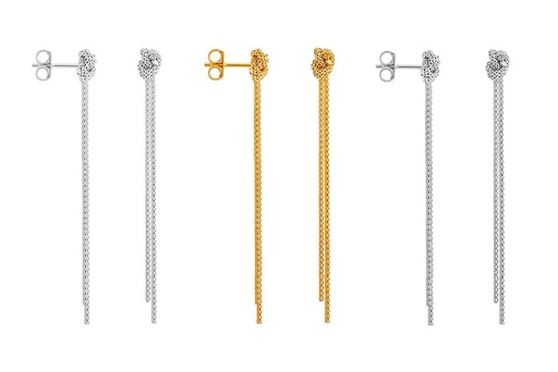 Sterling silver korean chain knot pendant