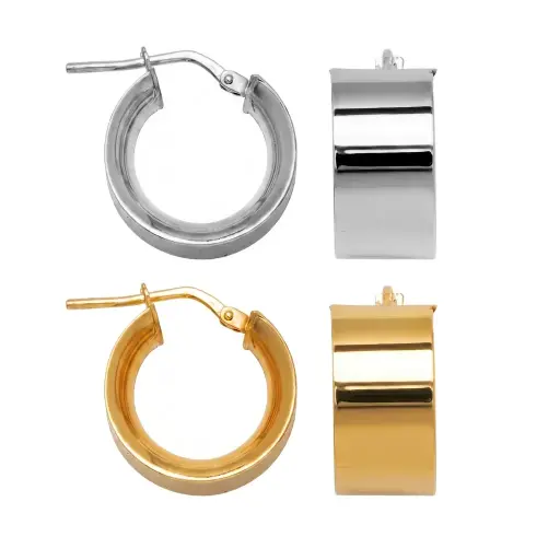 Sterling silver hoop earring