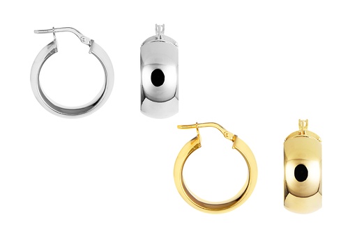 Sterling silver 9mm hoop earring