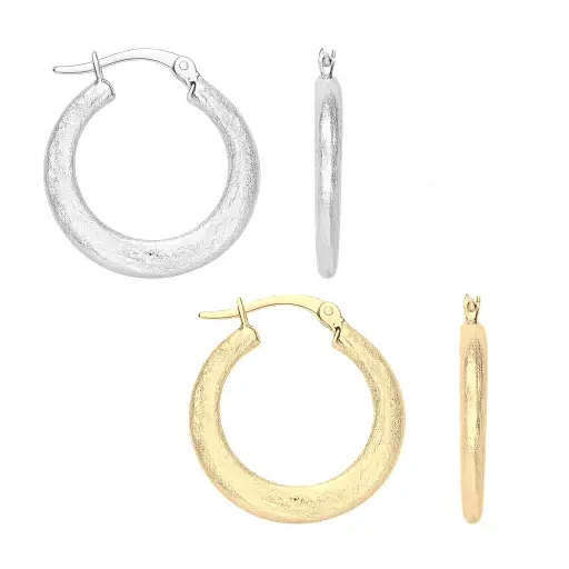 Sterling silver hoop earring
