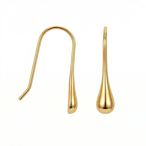 Pendiente plata 925 gota pequeña 21x4mm