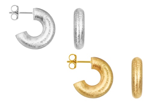 Sterling silver 8x7mm hoop earring