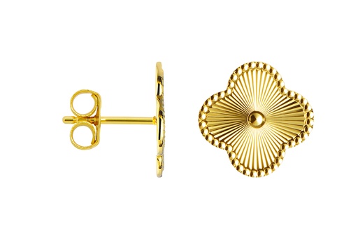 [18520EDO] Sterling silver 11x11mm scalloped flower earring