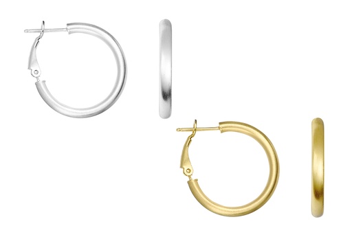 Sterling silver 3mm tube hoop earring