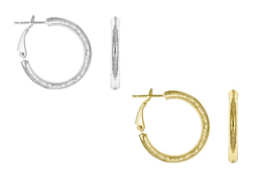 Pendiente aro plata 925 tubo 3mm