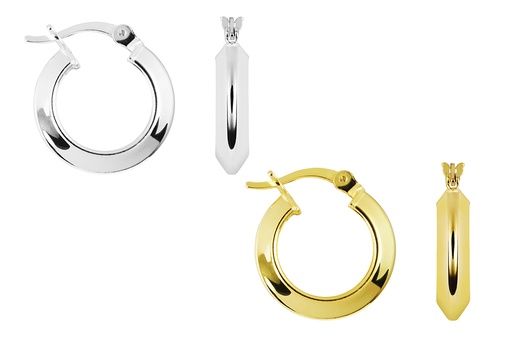 Sterling silver hoop earring