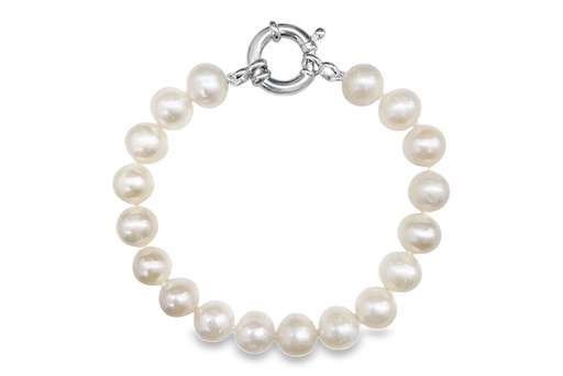 [01487B1800PBLRD] Pulsera plata 925 perla cultivada 10-11mm