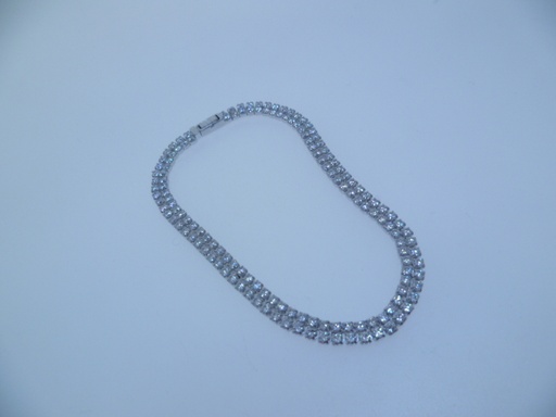 [040290181ZBL] Tennis bracelet white cz 18cm rhodium