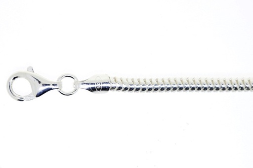 Pulsera plata cola de raton hueca 300