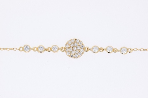 [057330002ZBL] Pulsera plata cz 17cm+1.5cm