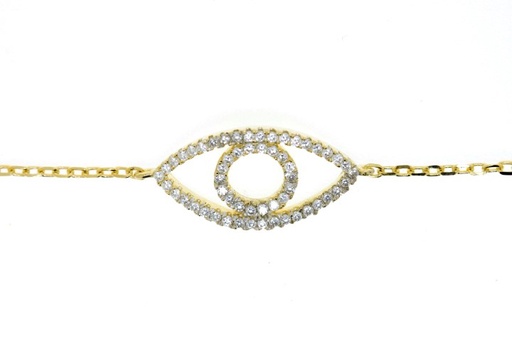 Silver 925 microsetting bracel 18cm rutenium plated