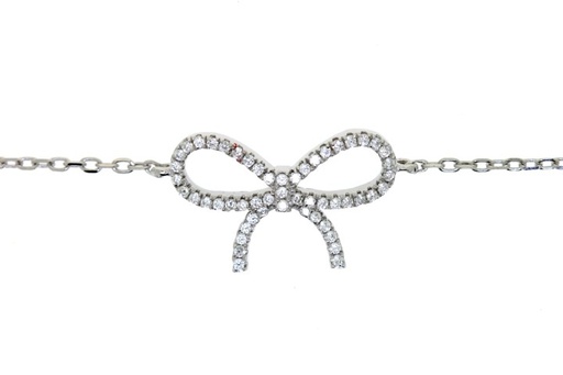 [066480181ZBL] Silver 925 microsetting bracel 18cm rutenium plated