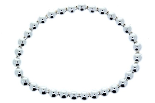 [0714701800PL] Pulsera plata 925 elastica bola 6mm