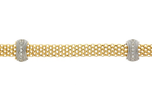 Silver 925 bracelet with cz 19cm rhodium