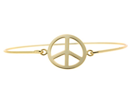 Silver 925 bracelet peace symbol