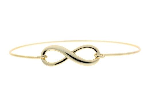Brazalete plata 925 rigido infinito