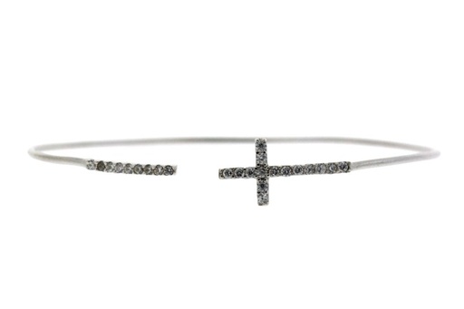 Silver 925 bracelet cz cross
