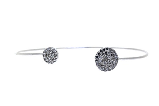 Silver 925 bracelet cz circle