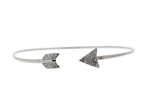 Silver 925 cz arrow bangle